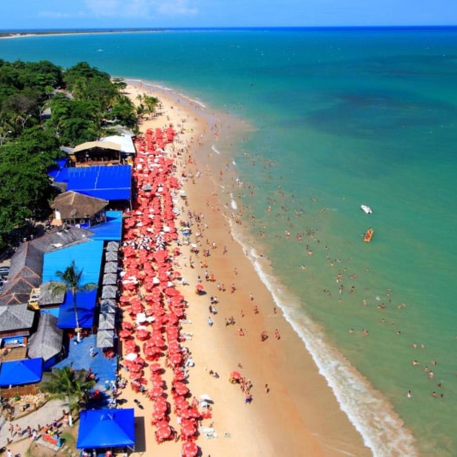 De Frente Pra Praia Apartamento Da Cris Taperapua - Condominio America Praia Flat Порту-Сегуру Екстер'єр фото